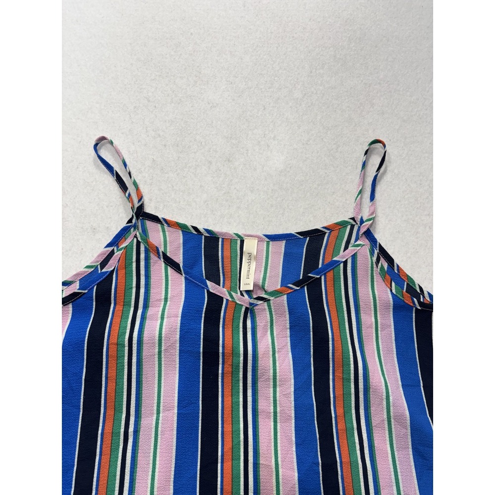 Peppermint Tank Top Womens L Multicolour Stripe V Neck Cami SET1034 USA - Picture 2 of 9